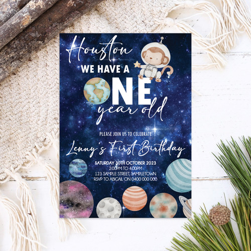 Planets + Space Birthday Invitation - Personalised For You | Design 21124
