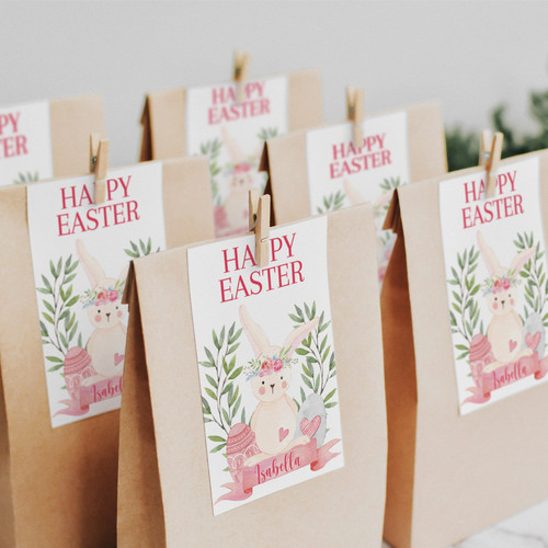 Easter Bunny Tags - Personalised For You | Design 20903 Pink