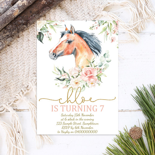 Horse Birthday Invitation - Personalised For You | Design 20940