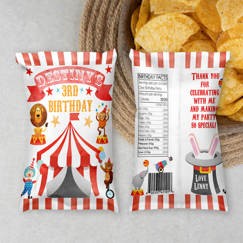Circus Chip Packet - Personalised For You | Design 20482