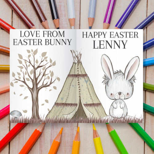 Rabbit Easter Colouring Book - Personalised For You | Design 20912
