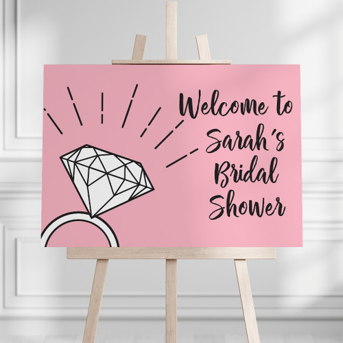 Ring Bridal Shower Landscape Sign - Personalised For You | Design 20730