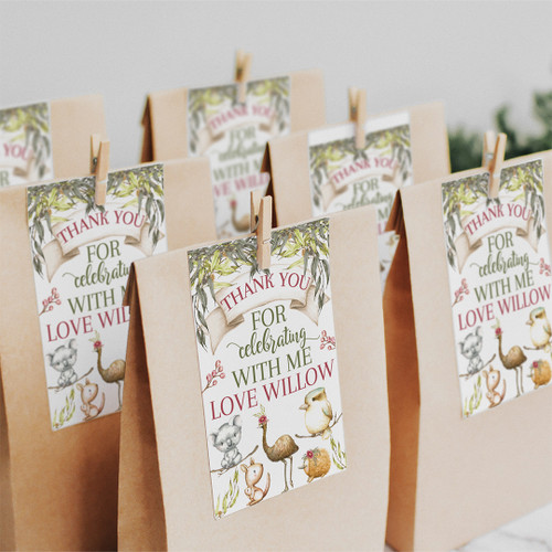 Australian Animals Birthday Tags - Personalised For You | Design 20546