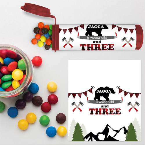 Lumberjack Birthday M&M'S Tube Wrapper - Personalised For You | Design 20538