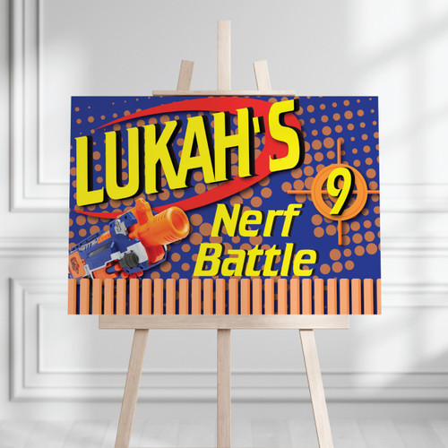 Foam Blaster Birthday Landscape Sign - Personalised For You | Design 20517