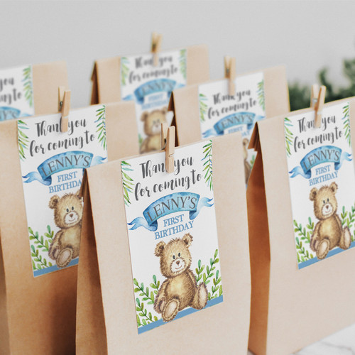 Teddy Bear Tags - Personalised For You | Design 20391 Blue