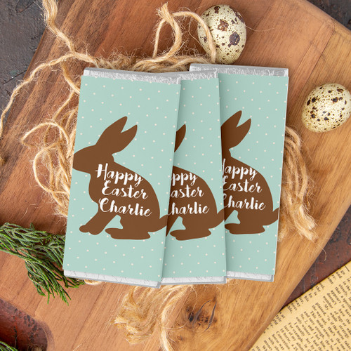 Blue Spottie Easter Chocolate Wrapper - Personalised For You | Design 20409