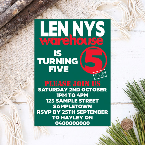 Little Tradie Warehouse Birthday Invitation - Personalised For You | Design 20431