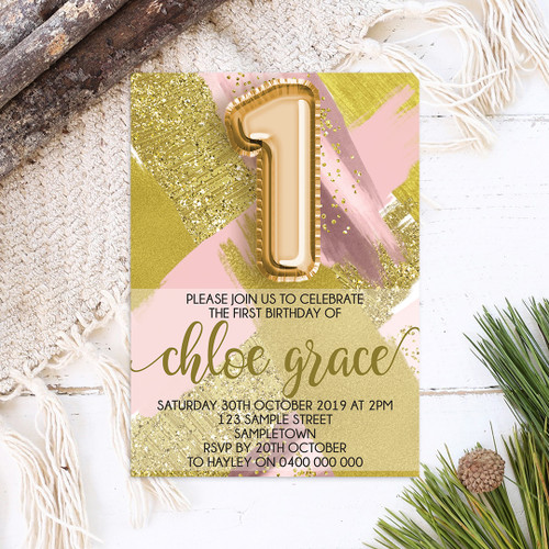 Glitter Splash Birthday Invitation - Personalised For You | Design 20497