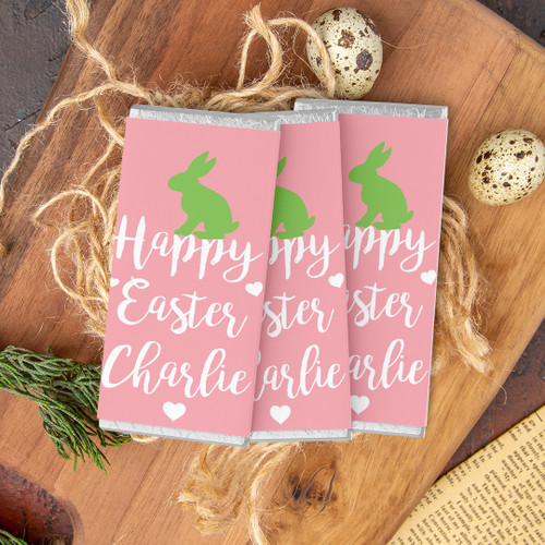 Pink Easter Chocolate Wrapper - Personalised For You | Design 20414