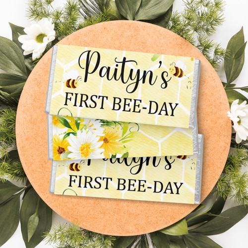 Bees Birthday Chocolate Wrapper - Personalised For You | Design 21100