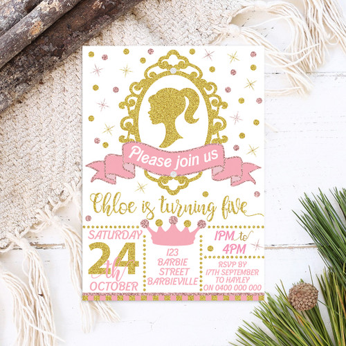 Fashion Doll Birthday Invitation - Personalised For You | Design 20478