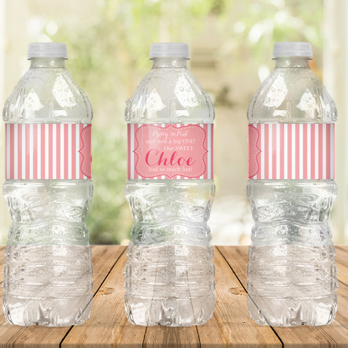 Pretty In Pink Birthday Drink Labels - Personalised For You | Design 20330