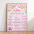 Princess In Bloom Birthday Milestone Board - Personalised For You | Design 20110 Pink