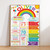 Rainbow Birthday Milestone Board - Personalised For You | Design 20028 White