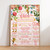 Peachy Fairy Garden Birthday Milestone Board - Personalised For You | Design 20259 Peach