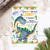 Dinosaur Birthday Invitation - Personalised For You | Design 20470 White