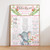 Elephant Birthday Milestone Board - Personalised For You | Design 20299 Pink