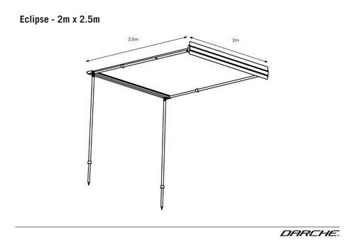 DARCHE SIDE AWNING 2.5m x 2.5m