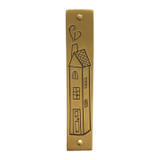 brass tree with nest mezuzah 