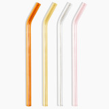 glass straws warm tones