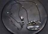 quartz + pearls necklace