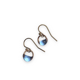 small crescent drop earrings