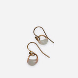 small crescent drop earrings