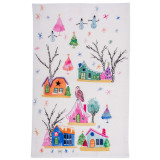 holiday village tea towel