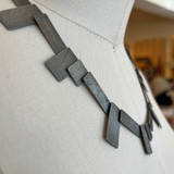 carved tabbed link necklace
