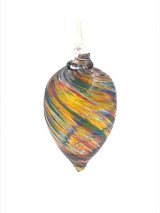 tropical pointed glass ornament