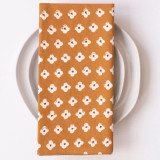 suki rust block printed napkins