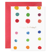 happy birthday dots card