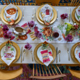 fall turkey dinner table runner