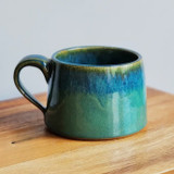 handmade ceramic coffee mug – artisan stoneware - rain garden