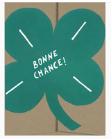 Clover Bonne Chance Die-Cut Card | eco-friendly celebration card