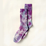Hand-Dyed Purple - Ribbed Cotton Dress Socks