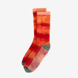 Hand-Dyed Ultra Cozy Crew Socks - Sunset Reds XL