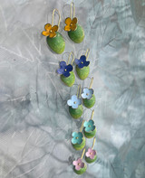 enameled petite leaf earrings