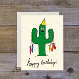 happy birthday cactus card