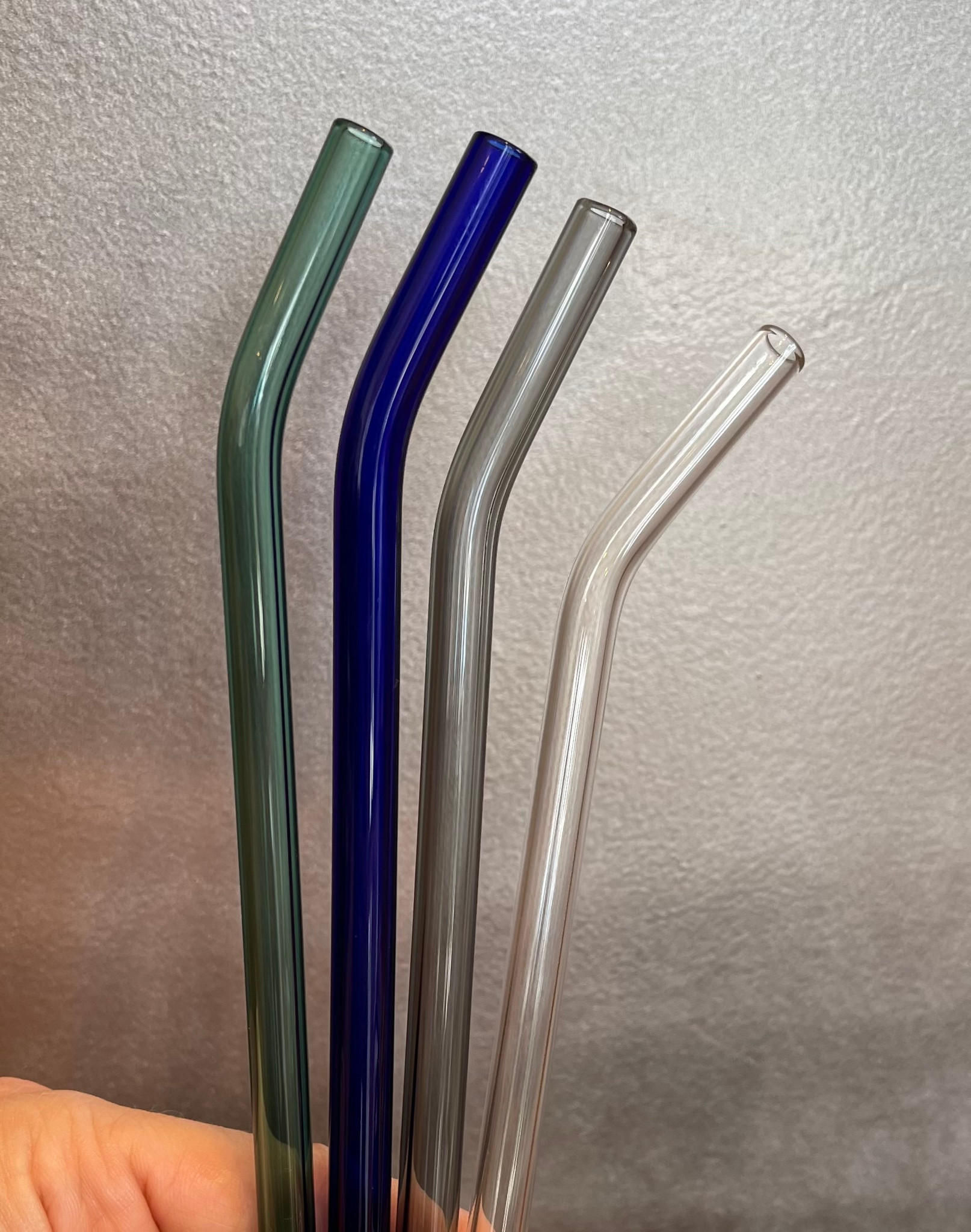 glass straws cool tones 