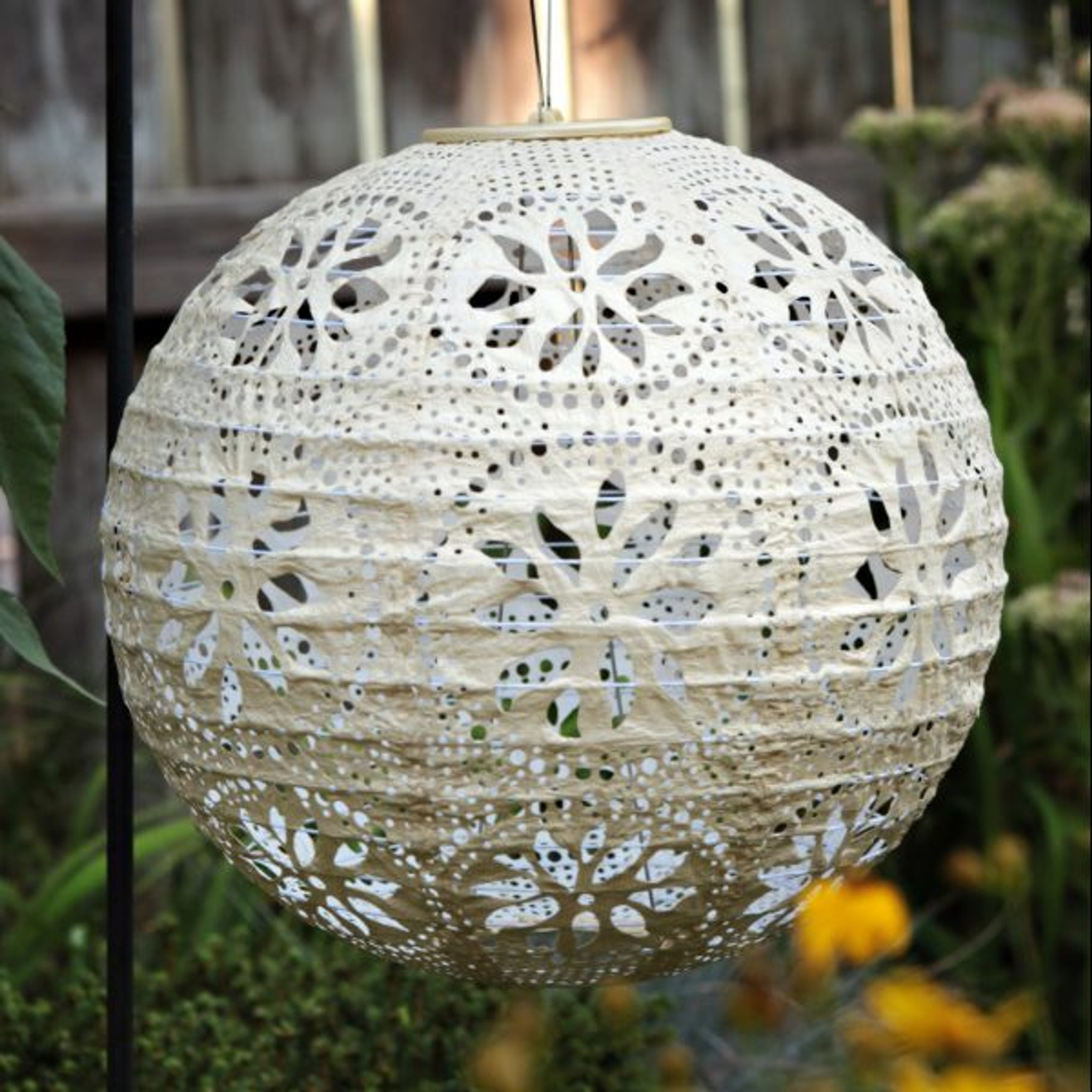 solar boho lantern