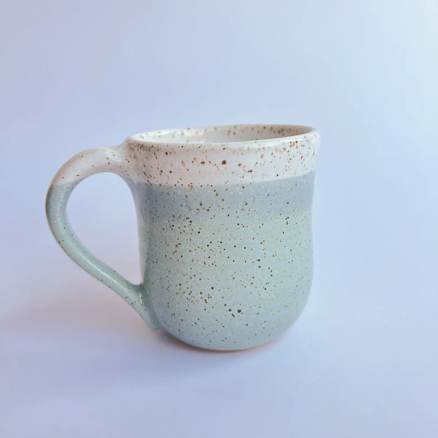 HandThrown 16 oz Ceramic Mug - light blue - shopthebeehive.com