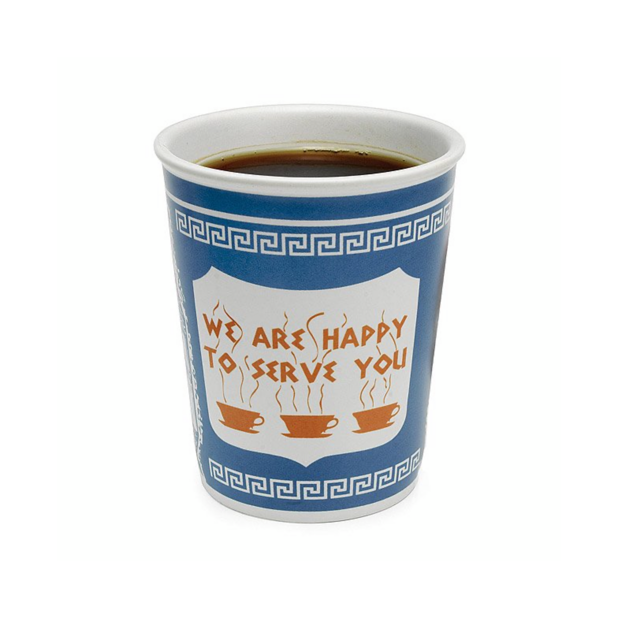 We Are Happy to Serve You Greek Ceramic Espresso Cup (3 oz) – Annie's Blue Ribbon General Store