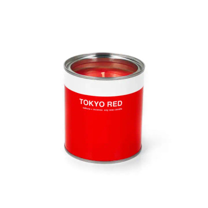 toyko red can candle - sakura + incense - shopthebeehive.com