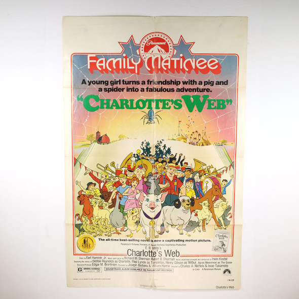 CHARLOTTE’S WEB 1974 original one-sheet poster