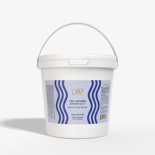 Arnica Relief bulk CBD Epsom salt 2500mg 10 pound bucket muscle soreness inflammation pain relief