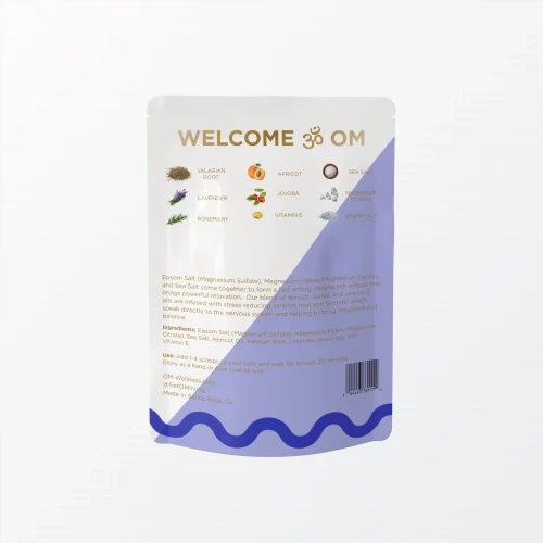Therapeutic Bath Soak with herbal support for calm and sleep, non-infused in a 2lb bag with scoop.