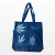 Cyanotype organic cotton tote bag sun print with iconic cannabis leaves branded gear