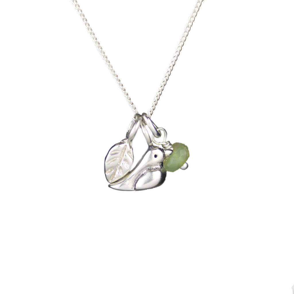Bird and Leaf  Necklace